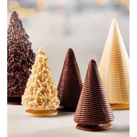 martellato 20co02 thermoformed plastic cones for christmas trees or pieces 123 h 205mm 2 pcs thermoformed chocolate molds 2